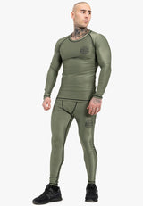 Ben Lee moška funkcionalna majica z dolgimi rokavi Mossburn, olivna