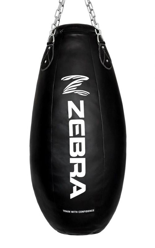 Zebra usnjena boksarska hruška 120x33, črna