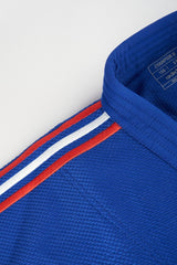 Adidas JU kimono z reprezentančnimi pasovi IJF Champion III Regular fit 730g, modro