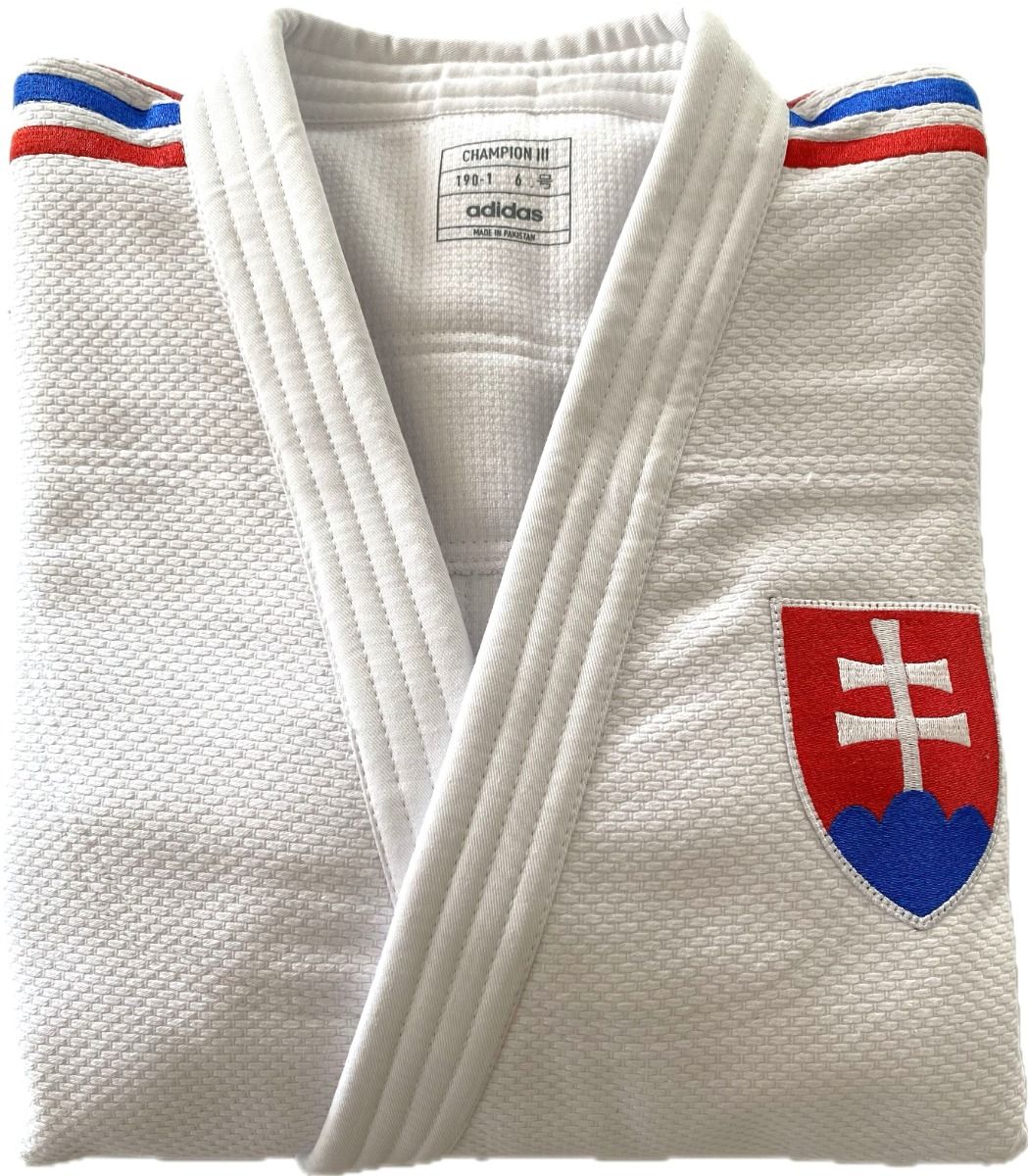 Adidas JU kimono Champion III SVK Slim fit 750g, bel