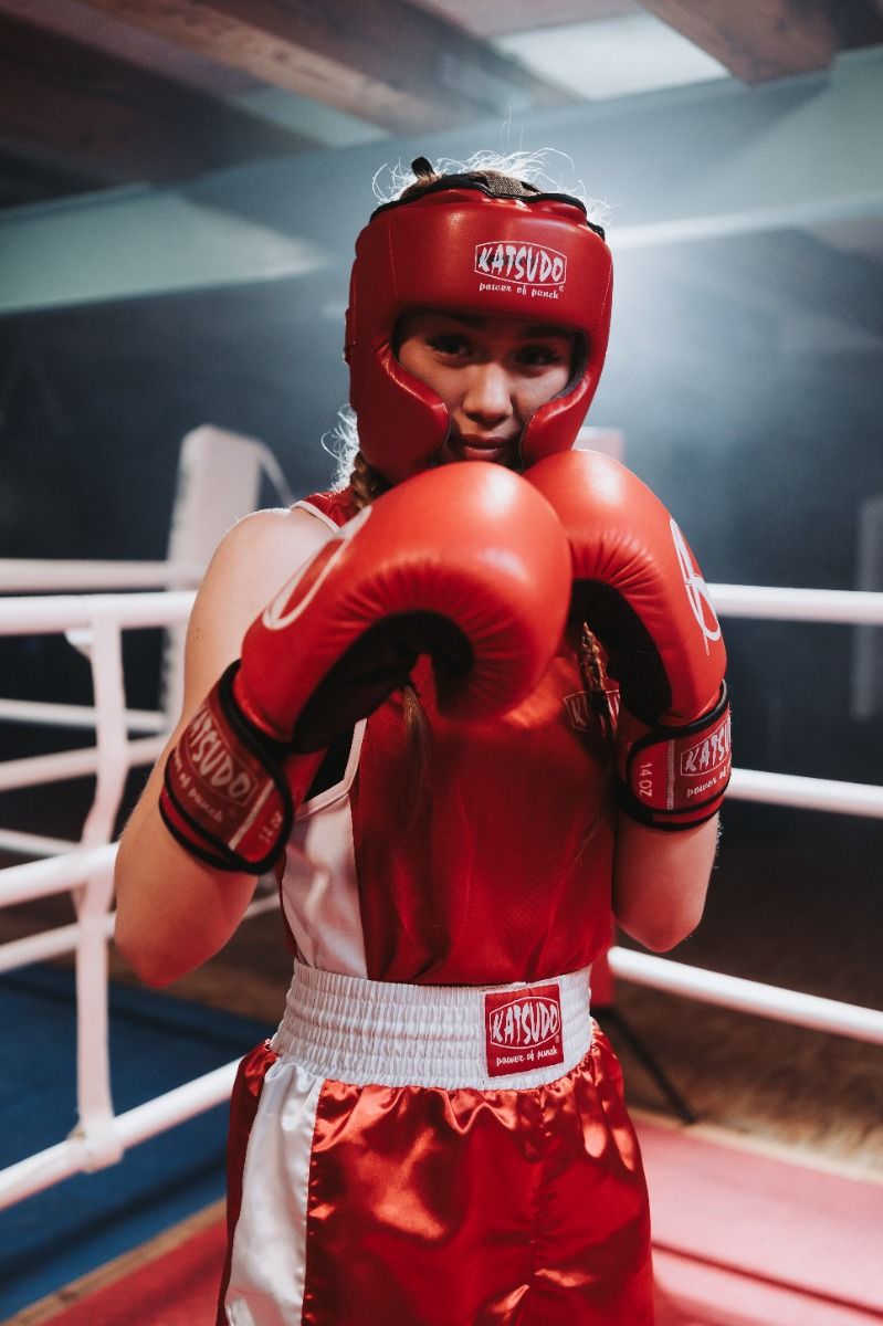 Katsudo boksarski komplet Strikta, rdeč