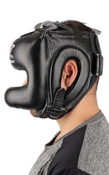 Zebra boksarska čelada z ščitnikom za obraz