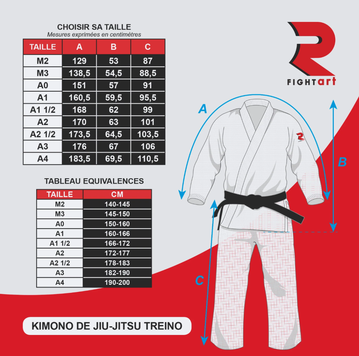 Fight Art BJJ kimono Treino 340g, moder