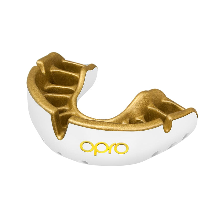 Opro ščitnik za zobe Gold, belo zlata