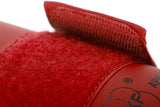 Adidas WKF-approved instep guards, red
