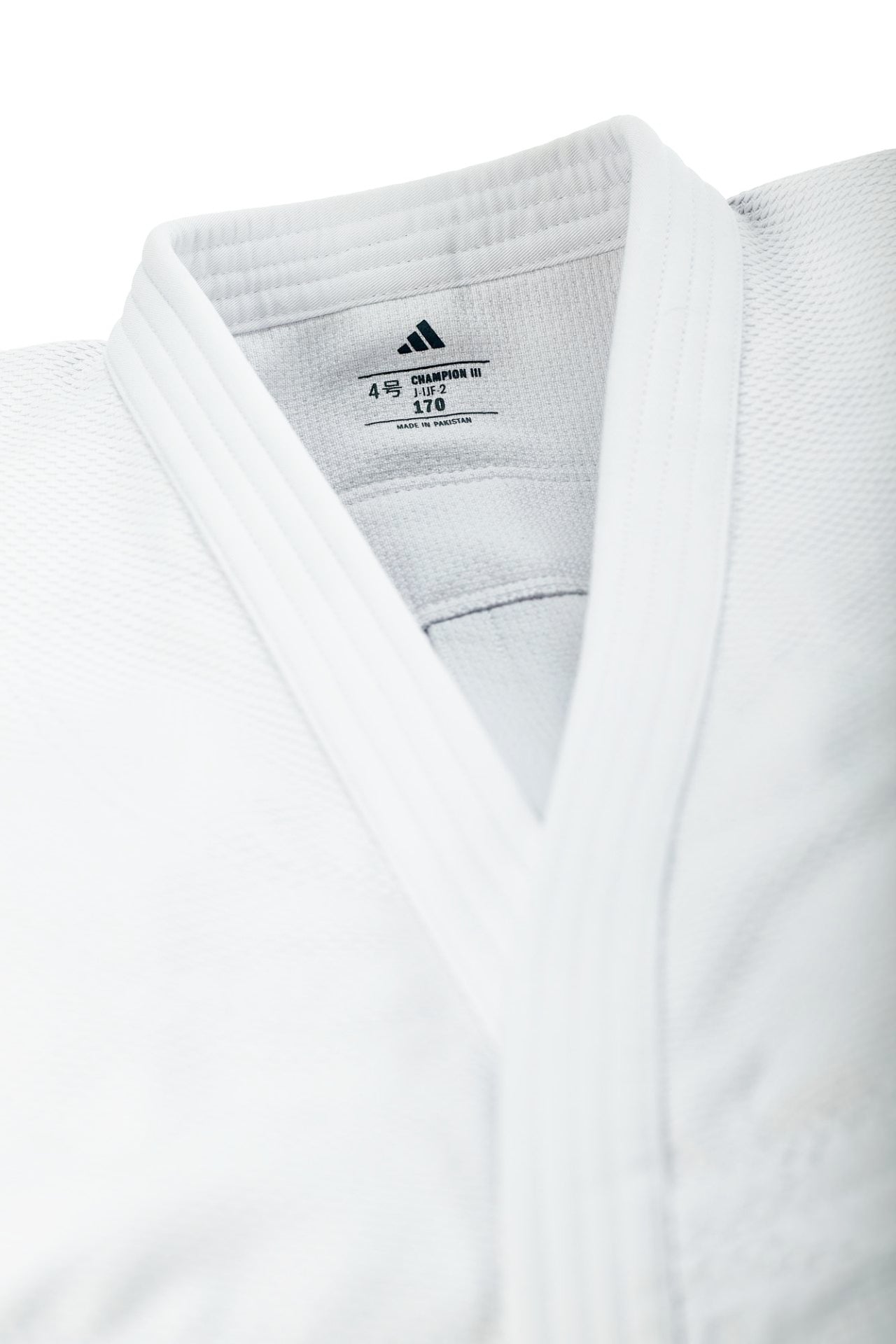 Adidas JU kimono Champion III IJF Regular fit 750g con logo, bianco