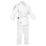Adidas JU kimono s črnimi pasovi Club 350g, bel