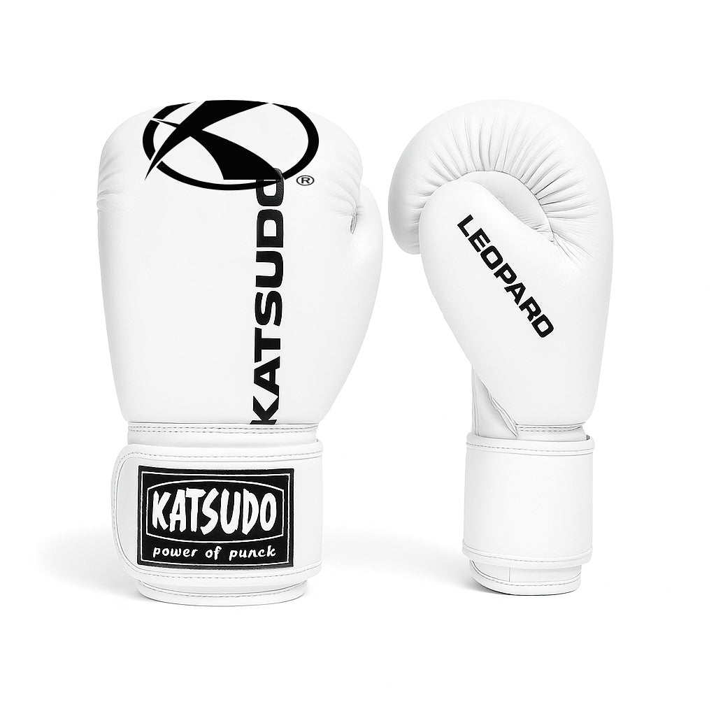Katsudo boxerské rukavice Leopard, biele