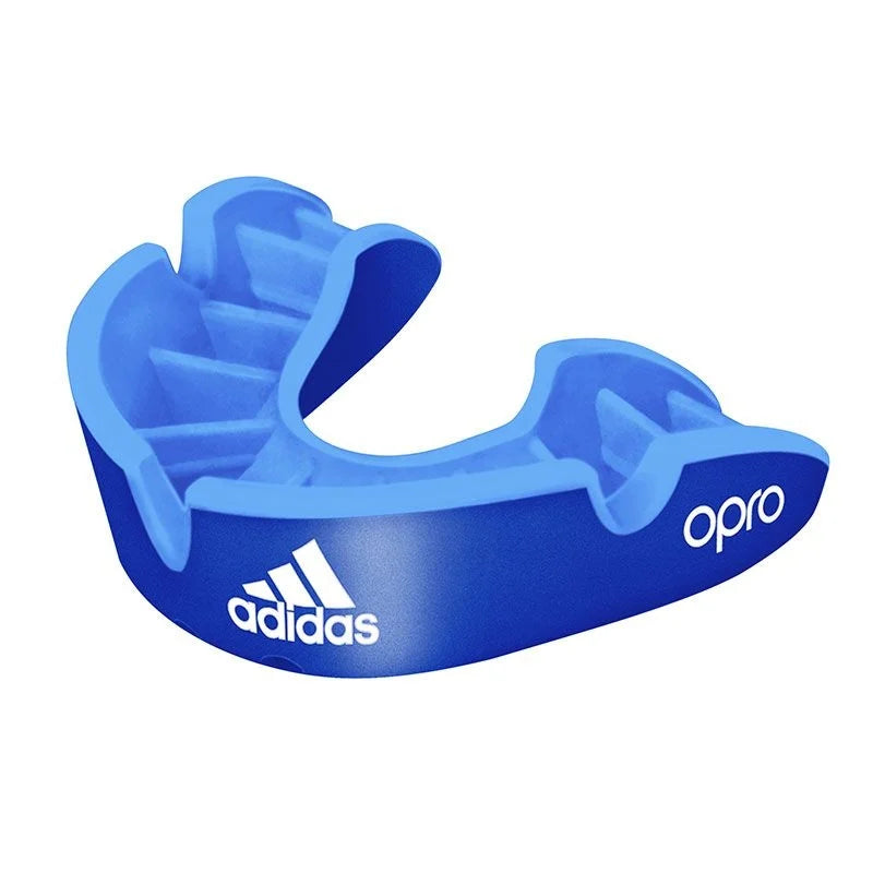 Paradenti Adidas Opro Silver Junior di quarta generazione, blu