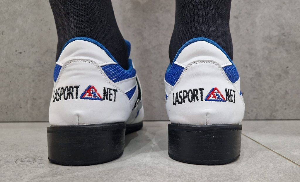 La sport vzpieračské topánky, bielo-modré