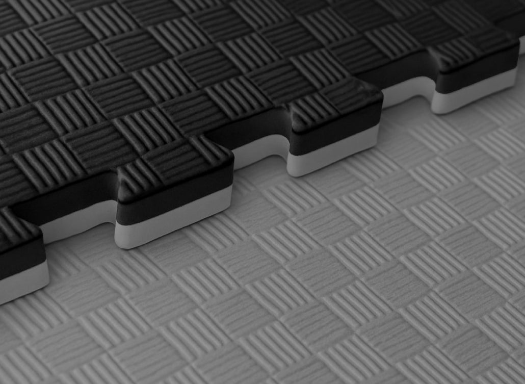 Katsudo tatami Checker hard, čierno-sivé