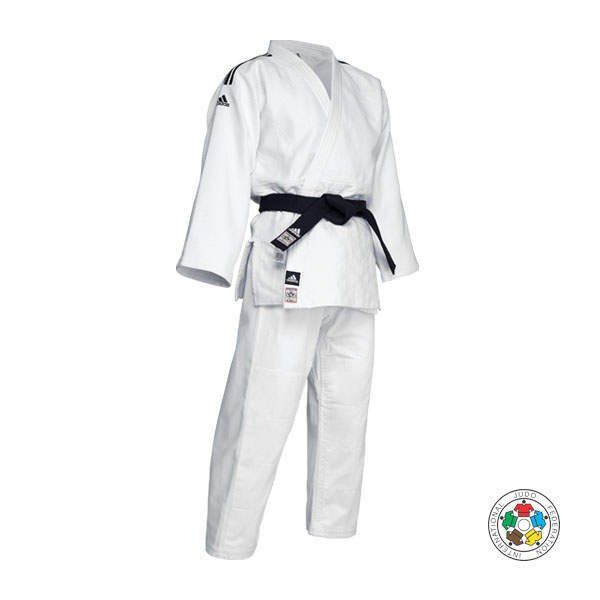 Adidas JU kimono Champion III IJF Regular fit 750g, biele