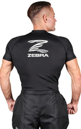 Zebra rash guard s krátkym rukávom Performance, čierny
