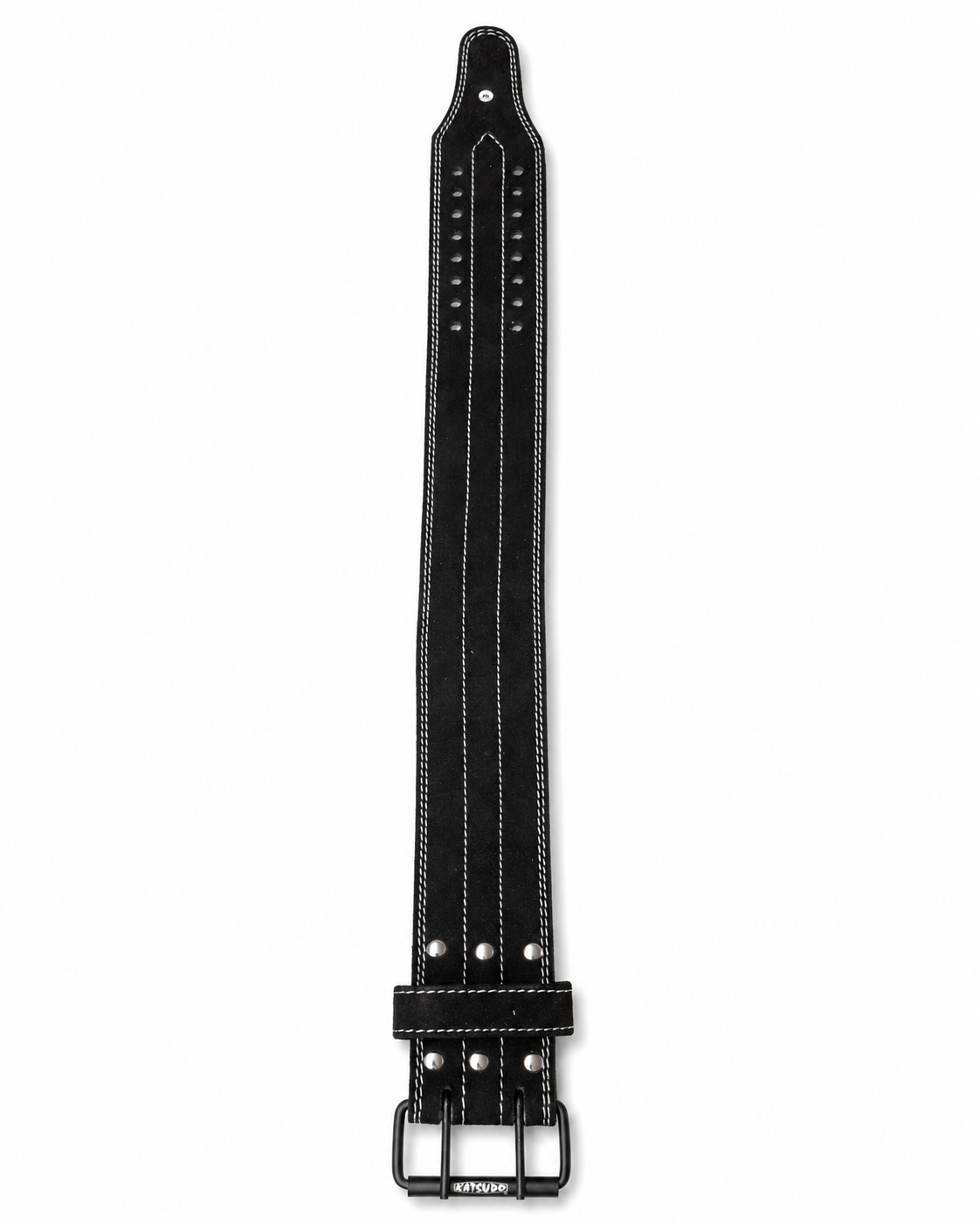 Katsudo BrutalArno Leather training belt with prong buckle, black
