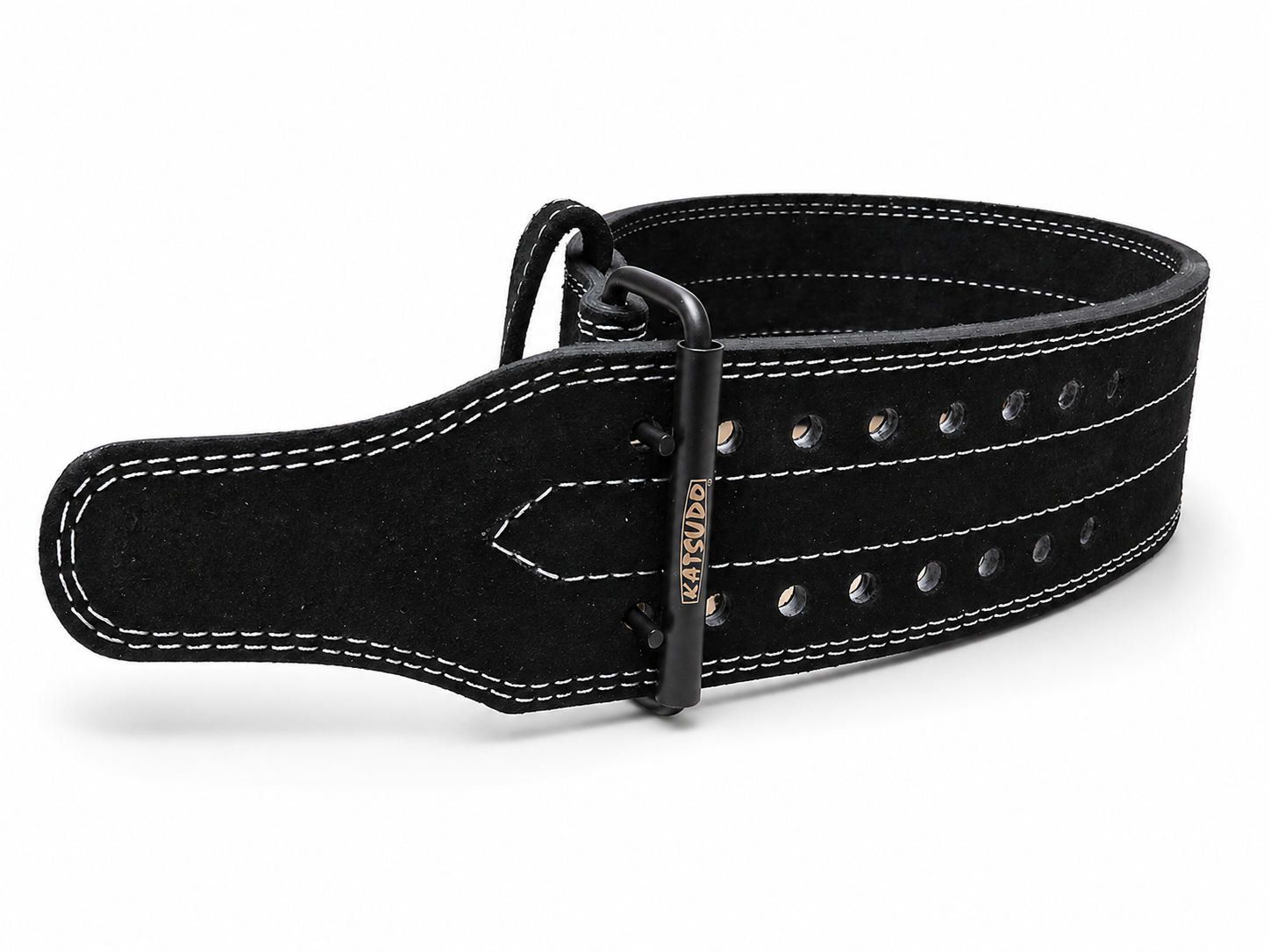 Katsudo BrutalArno Leather training belt with prong buckle, black
