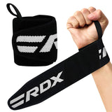 RDX Profesionálne zápästné bandáže do posilňovne, čierne